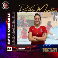 B2: Morettin confermata in seconda linea