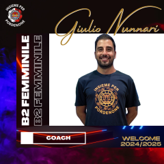 B2: GIULIO NUNNARI NEW ENTRY NELLO STAFF ALLENATORI