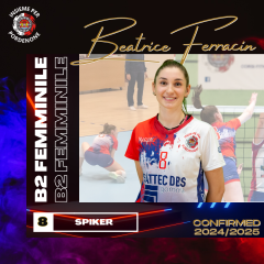 B2: BEATRICE FERRACIN CONFERMATA PER LA PROSSIMA STAGIONE
