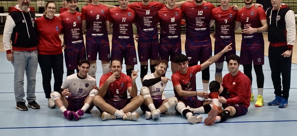 SERIE C MASCHILE: PORDENONE VOLLEY DOMINANTE, 3 A 0 ALLA CREDIFRIULI ROJALESE