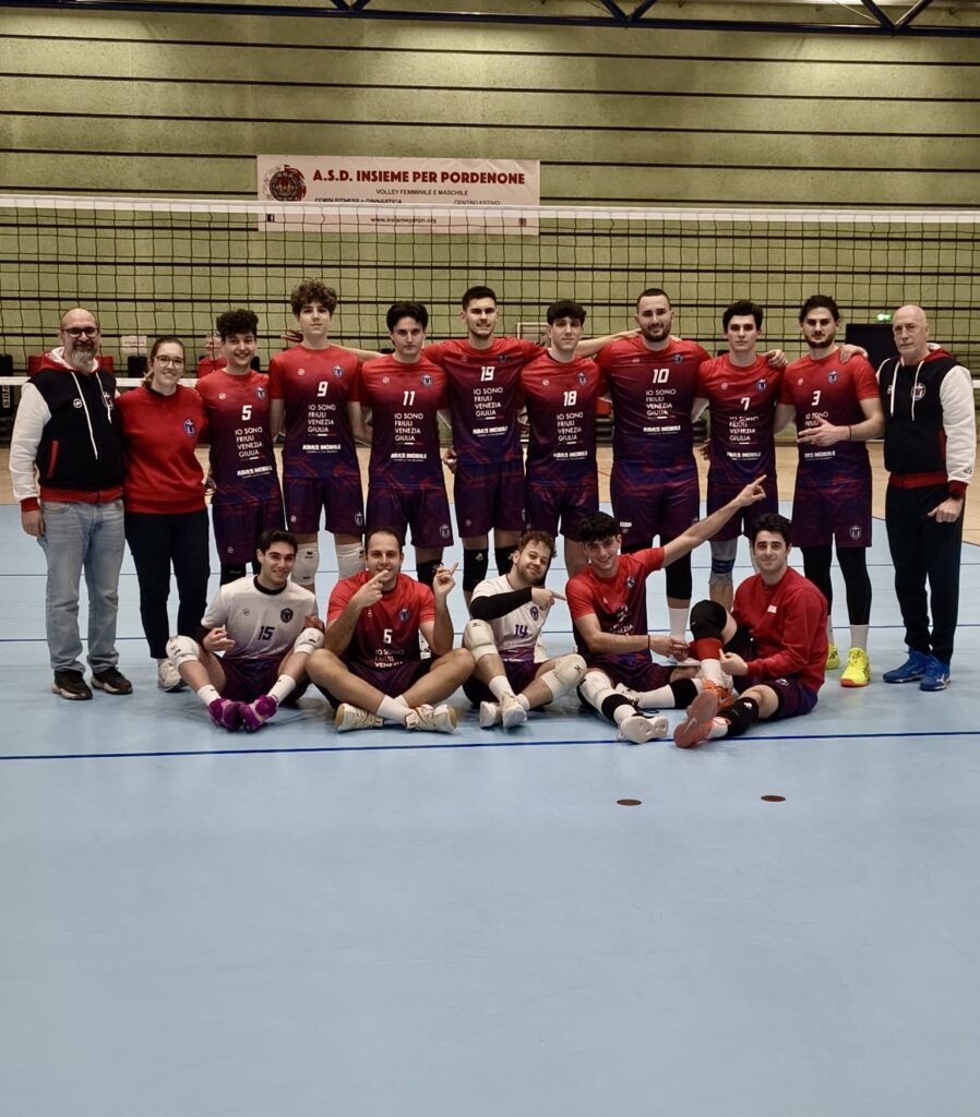 SERIE C MASCHILE: PORDENONE VOLLEY DOMINANTE, 3 A 0 ALLA CREDIFRIULI ROJALESE